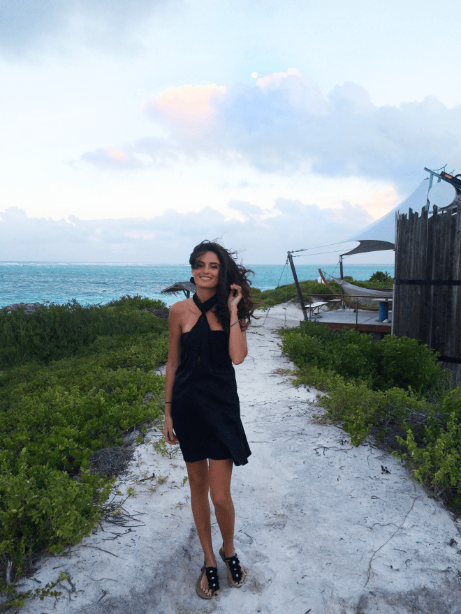 Girl at Anegada Beach club