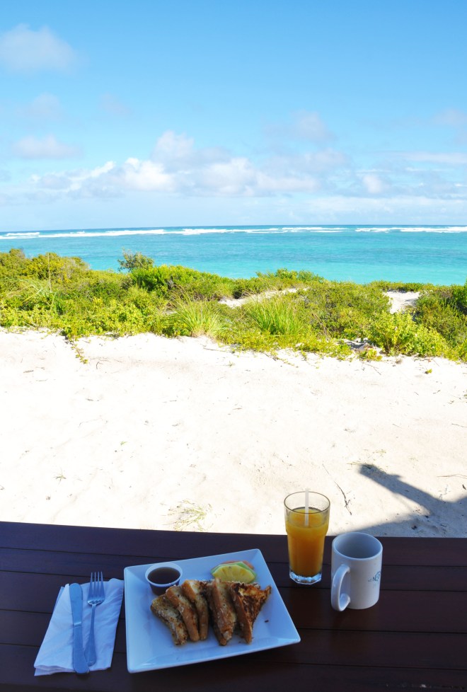 Breakfast at anegada beach club luxury tents