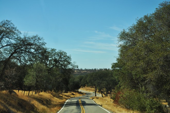 On the road in California