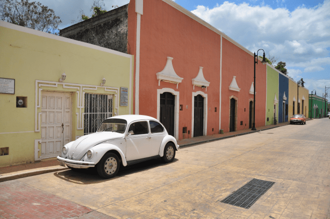 Colourful houses in valladolid