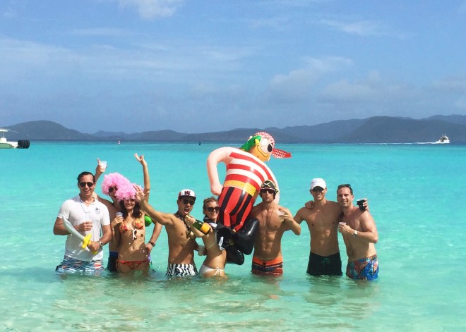 Party in white bay in jost van dyke in bvi