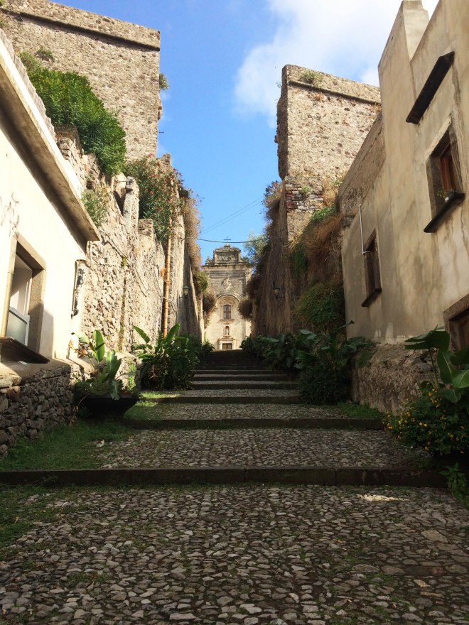 Lipari Cathedral with steps