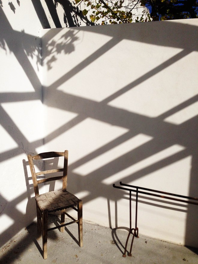 Light and Shadow on the patio with chair