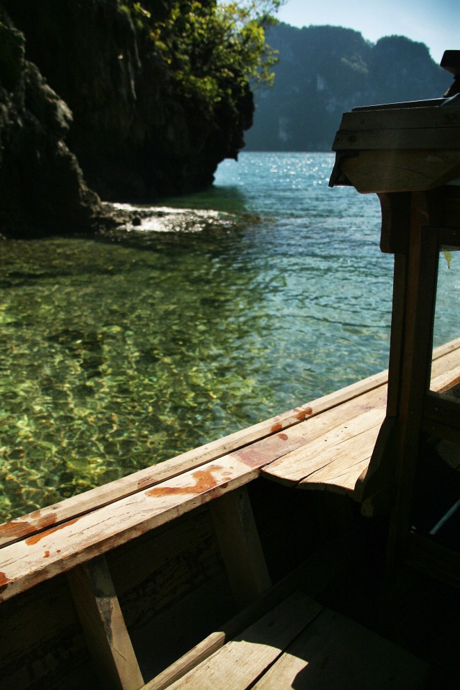 longtail boat with view thailand
