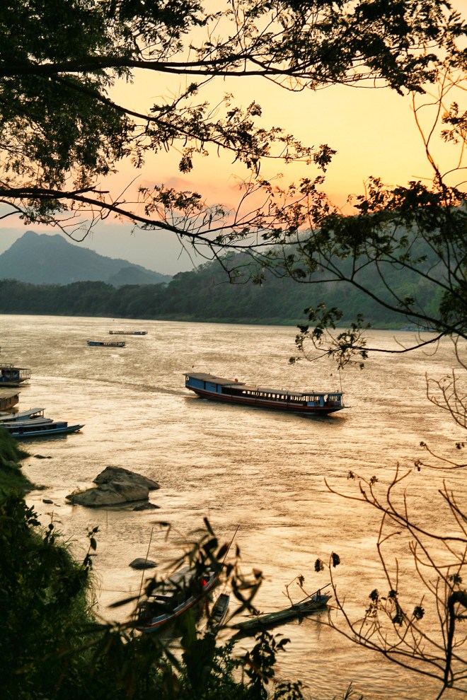 Sunset on the Mekong